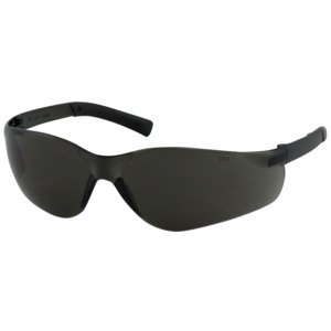 Bouton Optical 250-06-5521 Zenon Z13 Rimless Safety Glasses, Dk GY/GY Lens, Anti-Scratch/Fog