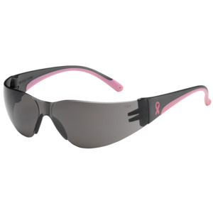 Bouton Optical 250-11-5501 Eva Petite Safety Glasses, Rimless, GY, PK/GY Lens, Anti-Scratch