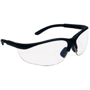 Bouton Optical 250-21-0402 Hi-Voltage AC Semi-Rimless Safety Glasses, BK, I/O Lens, Anti-Scratch