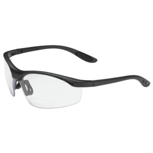 Bouton Optical 250-25-0025 Mag Readers Safety Readers, Semi-Rimless, BK/CL Lens, Anti-Scratch, +2.50 Diopter