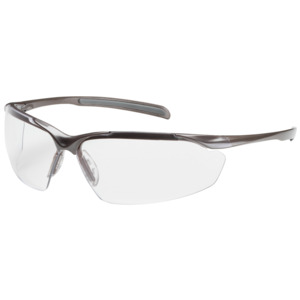 Bouton Optical 250-33-1020 Commander Safety Glasses, Semi-Rimless, Gloss BZ/CL Lens, Anti-Scratch/Fog