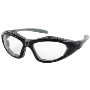 Bouton Optical 250-51-0020 Fuselage Reader Safety Readers, Full Frm, BK/CL Lens, Foam, Anti-Scratch/Fog, +2.00 Diopter