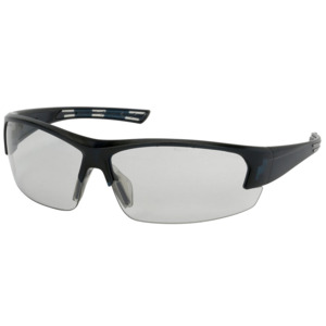 Bouton Optical 250-59-0551 Xtricate Safety Glasses, Semi-Rimless, DK BL/LT GY Lens, FogLess 3Sixty