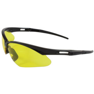 Bouton Optical 250-AN-10120 Anser Safety Glasses, Semi-Rimless, BK/AM Lens, Anti-Scratch