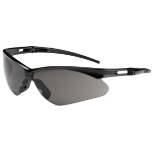 Bouton Optical 250-AN-10126 Anser Safety Glasses, Semi-Rimless, BK/GY Lens, Anti-Scratch/Fog