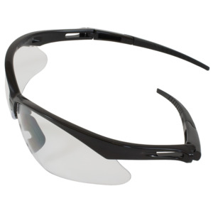 Bouton Optical 250-AN-10520 Anser Safety Glasses, Semi-Rimless, BK/CL Lens, FogLess 3Sixty