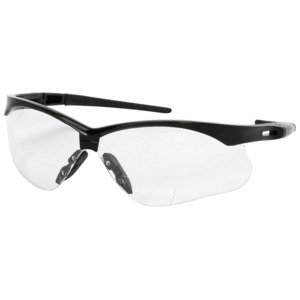 Bouton Optical 250-AN-52025 Anser Semi-Safety Readers, Rimless, BK/CL Lens, Anti-Scratch, FogLess 3Sixty, +2.50 Diopter