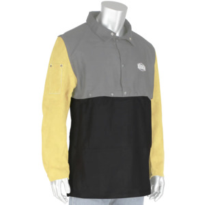 Ironcat 8052/XL Apron, Bib, X-Large, Cotton, Flame Resistant, for 8051 Cape Sleeve, Dark Brown