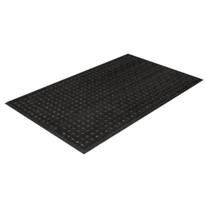 Crown Matting KS 0035BK Safe-Flow Plus Drainage Mat, Black, 1/8" Thickness, 3' x 5'
