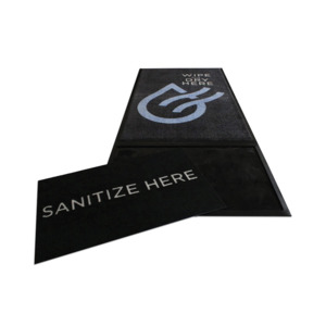 M+A Matting 8353037160 StepWell™ Sanitizing Indoor Floor Mat with Blue Border