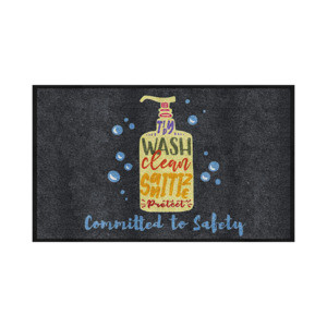 M+A Matting 3024239 Committed to Safety (Horizontal) Floor Mat, 3' x 5'