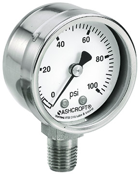 Ashcroft 1008S Analog Pressure Gauge
