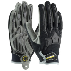 Maximum Safety 120-4900/S Glove, Brickyard Workman, Syn. Leather Palm, TPR Back, Black, Small