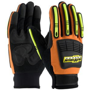 Maximum Safety 120-5900/XXL Glove, MOG, Synthetic Leather Palm, TPR Impact, Hi-Vis Orange, 2XL