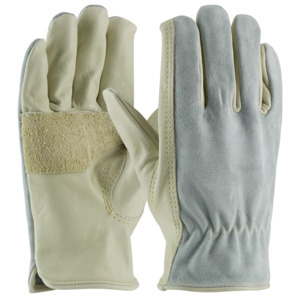 Maximum Safety 122-169/XL Glove, Leather Drivers Style, Anti-Vibration, Shock Absorb, Beige, XL