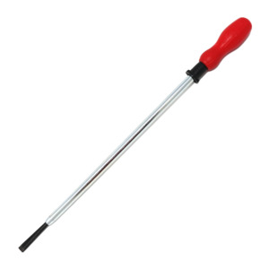 Quick-Wedge 1258 Screwdriver, Screw-Holding, 10", Blade 1/8"x8", Red