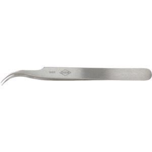 Weller-Erem 7SASL Tweezers, Style 7s, Very Fine, Curved, Stainless Steel, 4.724"
