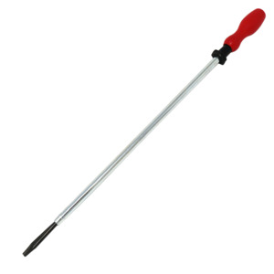 Quick-Wedge 17312 Screwdriver, Screw-Holding, Overall Length 14.5", 3/16"x12" Blade, Red