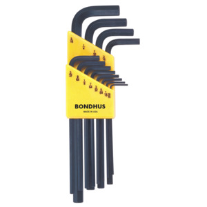 Bondhus 12136 Bondhus Hex Key Set L-Wrench Extra Long .050"-5/16" 12 Pc