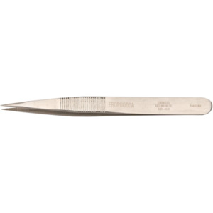 Weller-Erem EROPOODSA Tweezers, Style 00Ds, Fine, Straight, Stainless Steel, 4.75"