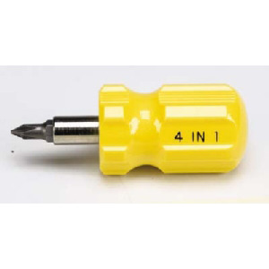 BestWay Tools 88115 BWT Inc. Screwdriver, Stubby 4-In-1, 3 in. OAL