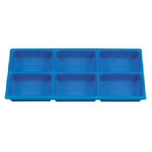 Endural PT1407A-6C Endural Kitting Tray Dissipatve 6 Compartments HDPE