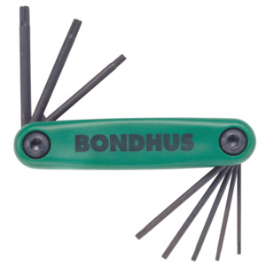 Bondhus 12632 8-Piece Torx Fold Up Key Set, T6-T25