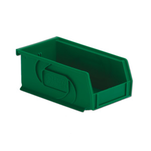 Lewis Bins PB74-3 Hanging and Stacking Part Bin, Green, OD 4.375" x 4.125" x 3"
