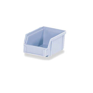 Lewis Bins PB20-X Plastibox® Part Bin, Light Blue with Molded in Divider, OD 7" x 4" x 2.9"