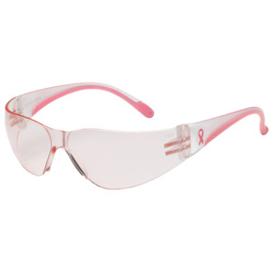 Bouton Optical 250-11-0904 Eva Petite Safety Glasses, Rimless, CL-PK/CL Lens, Anti-Scratch