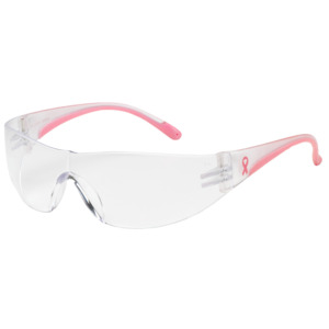 Bouton Optical 250-10-0900 Eva Safety Glasses, Rimless, CL-PK/CL Lens, Anti-Scratch