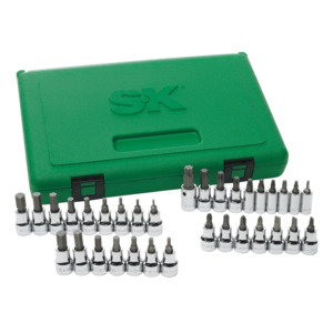 SK Hand Tools 89039 33 Piece 1/4" & 3/8" Drive Fractional and Metric Bit Socket SuperSet
