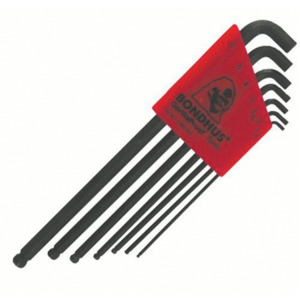 Bondhus 16592 Set of 7 Balldriver Stubby L-wrenches, sizes 1.5-6mm