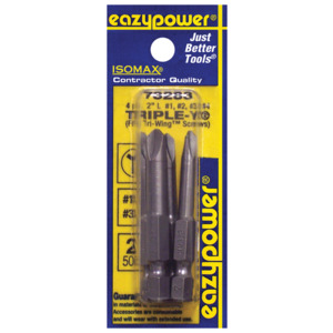 Eazypower 73283 Tri-Wing Security Bit Set, 4 pc.; Sizes: #1, 2, 3, 4