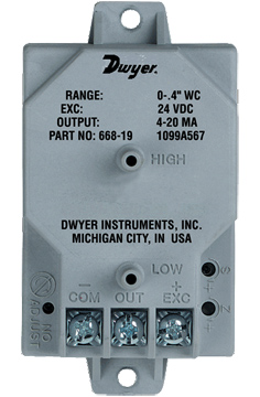 Dwyer 668 Differential Pressure Transmitter