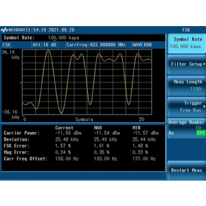 Keysight N9323CK/DMA ASK/FSK Demodulation Analysis Option, For BSA N9323C