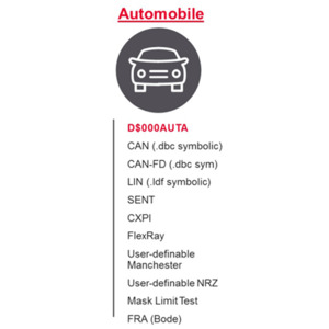 Keysight D3000AUTA/R-B5J-001-A/R-B6J-001-L InfiniiVision Automotive Software for 3000 X-Series