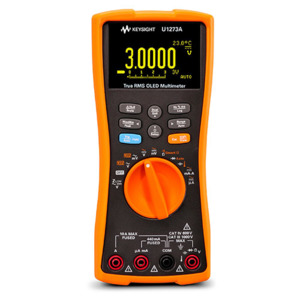 Keysight U1273A Handheld Digital Multimeter, True RMS, 30,000 Count 4.5 Digit, IP54, OLED Display