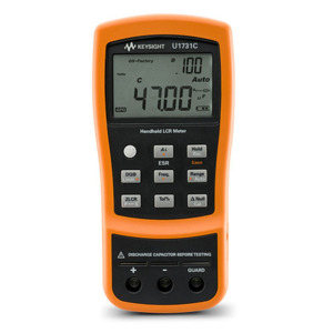 Keysight U1731C Handheld LCR Meter, 20000 Count, Dual Display, 100 Hz, 120 Hz, 1 KHz