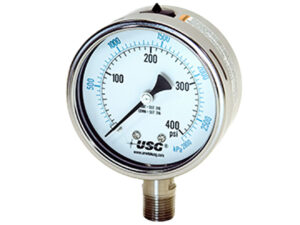 US Gauge Model 1550 and 1553 Stainless Steel Liquid Filled Gauge